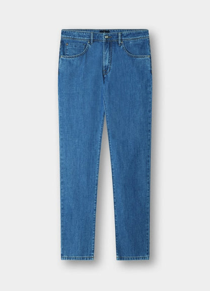 Classic Fit Cotton-Linen Blend Denim