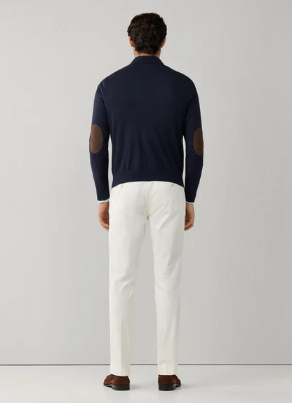 Cotton-Cashmere Quarter Zip Jumper