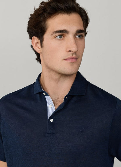 Classic Fit Short Sleeve Linen Polo