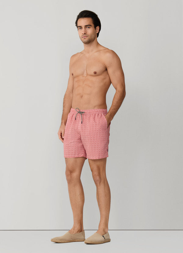 Diamond Print Swim Shorts