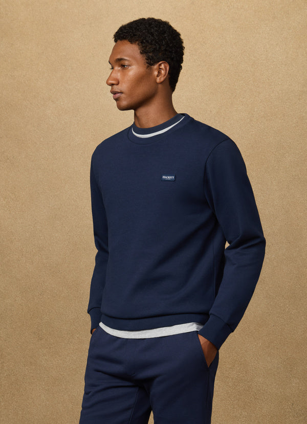 Branded Badge Crew-Neck Sweat