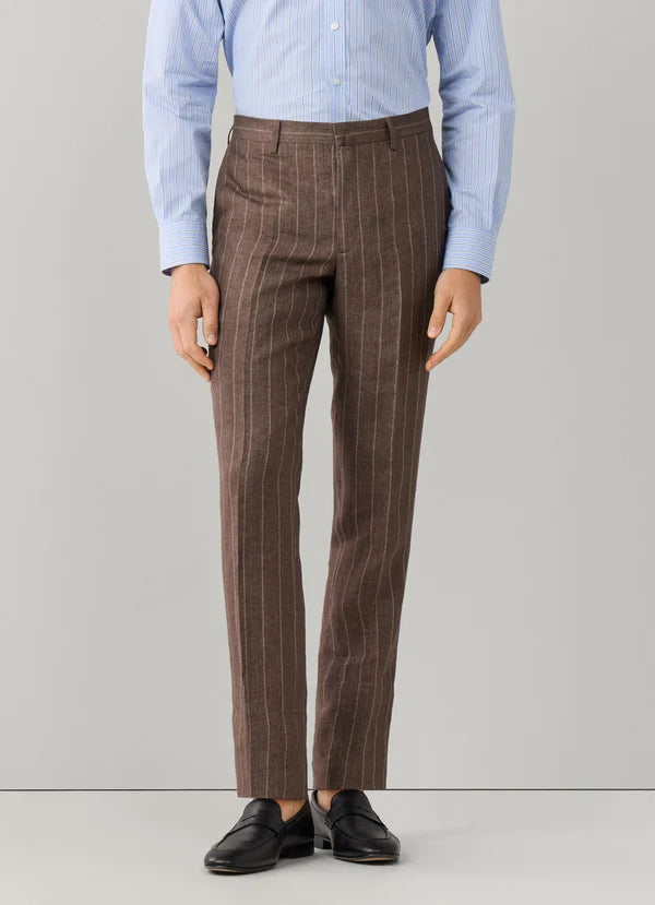 Pure Linen Wide Stripe Suit