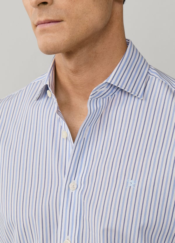 Classic Fit Regimental Stripe Shirt