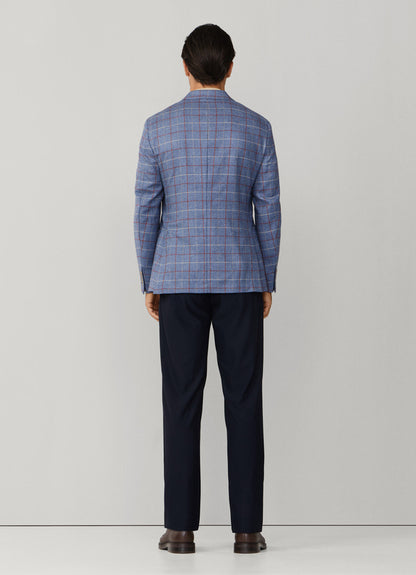 Silk-Wool Tattersall Blazer
