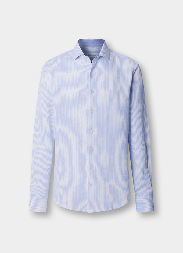 Tailored Fit Striped Linen Shirt