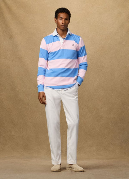 Classic Fit Striped Rugby Shirt