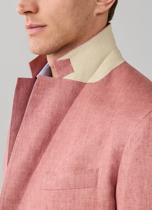 Linen Delave Hopsack Blazer