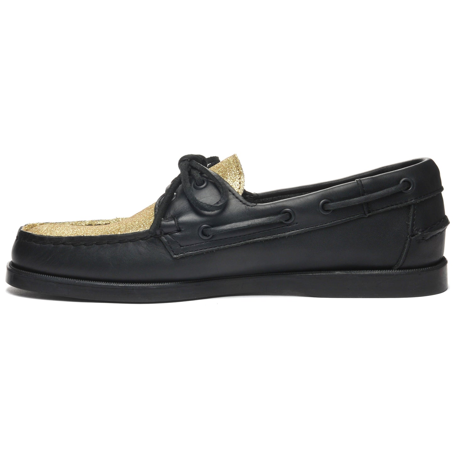 Portland Vamp Glitter - Black & Yellow Gold