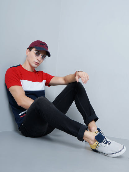 Color Block Navy T-Shirt