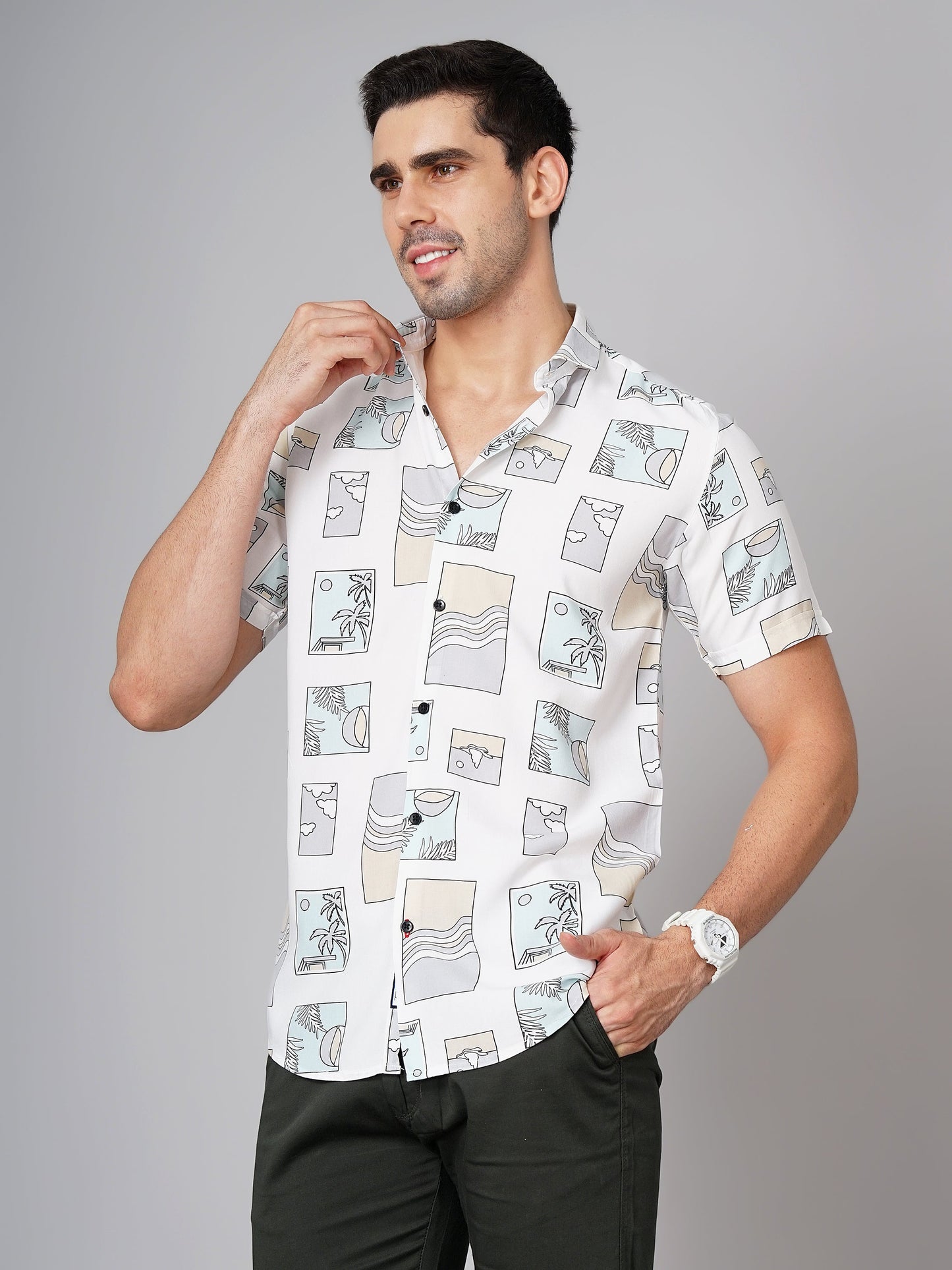 Coast White Grey Shirt