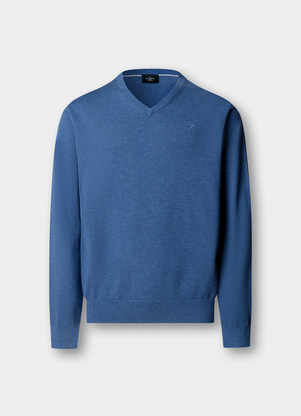 Cotton V-Neck Jumper