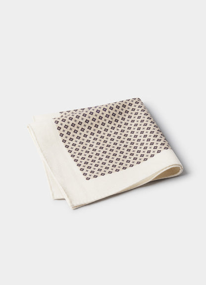 Floral Wool Pocket Square