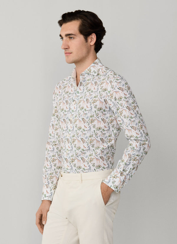Tailored Fit Fauna Print Shirt