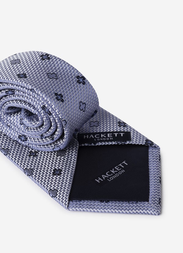 Geometric Flower Silk Tie