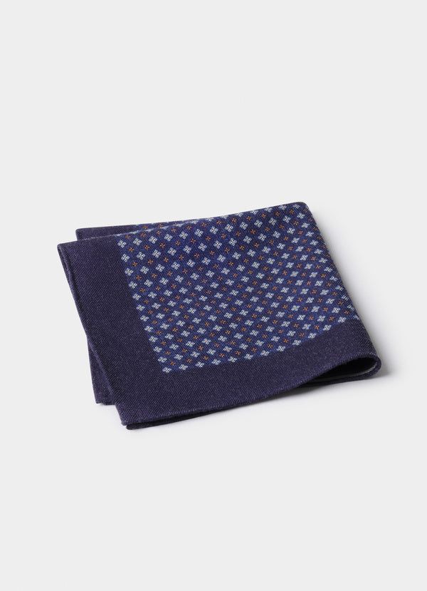 Floral Wool Pocket Square