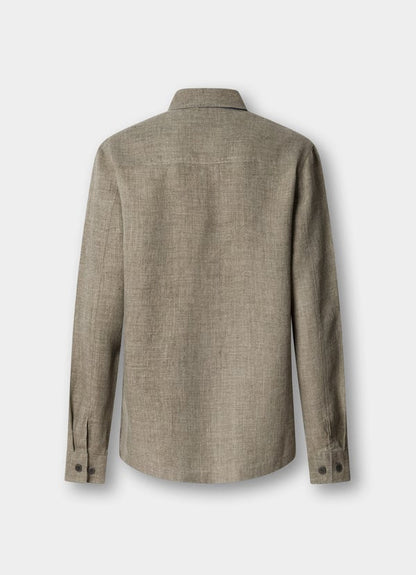 Linen Blouson Overshirt