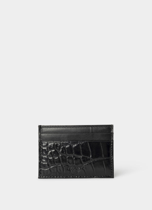 Leather Croc Stamped Cardholder