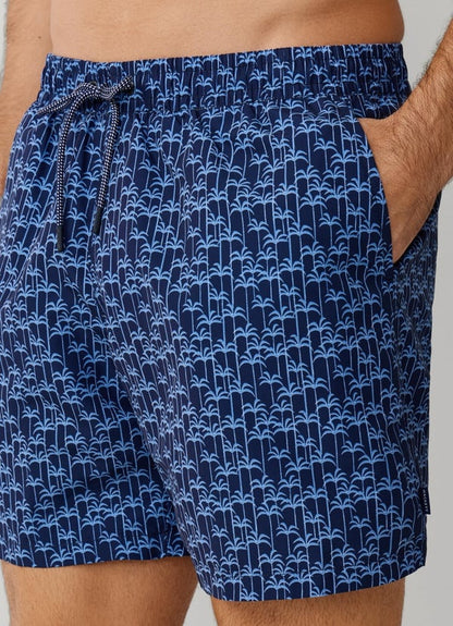 Palm Print Swim Trunk