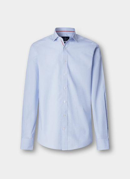 Tailored Fit Engineered Stripe Poplin Shirt