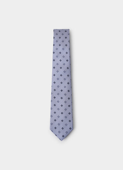 Geometric Flower Silk Tie