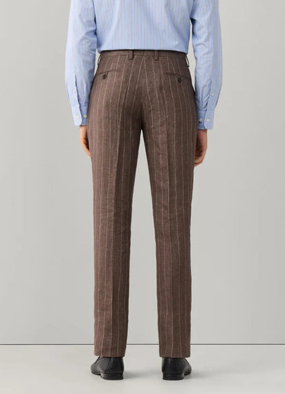Pure Linen Wide Stripe Suit