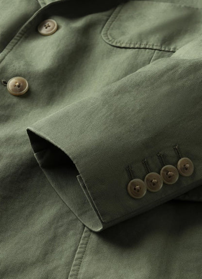Stretch Linen Blend Blazer - Woven In Italy