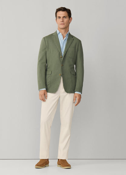 Stretch Linen Blend Blazer - Woven In Italy