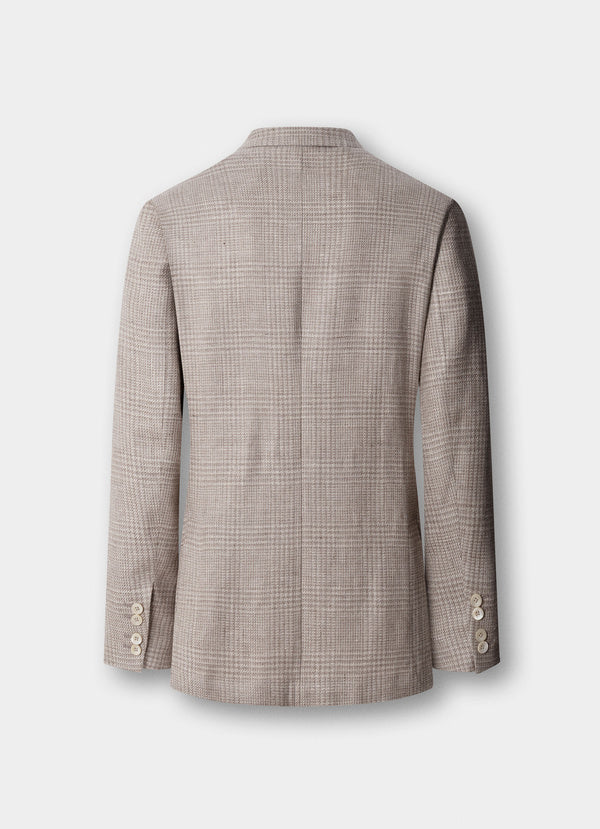 Wool-Linen Glencheck Blazer