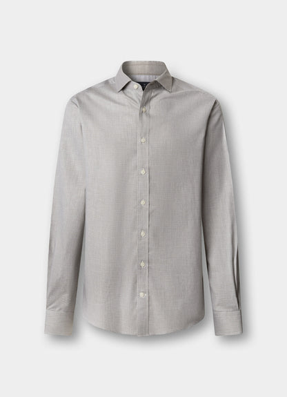 Tailored Fit Flannel Puppytooth Shirt