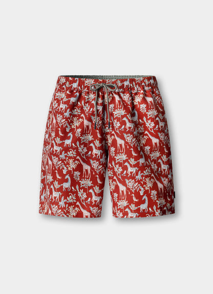 Safari Print Swim Trunk
