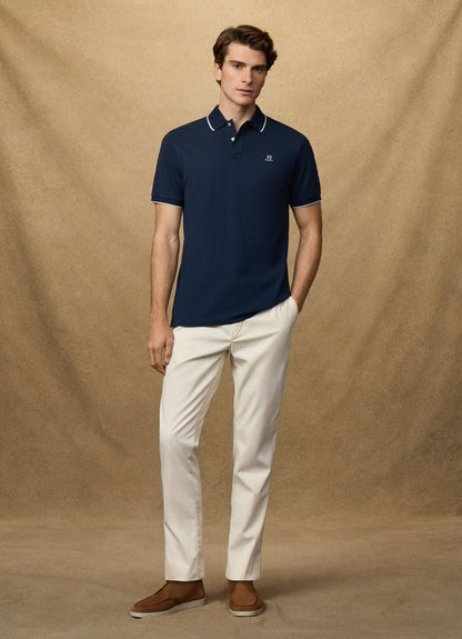 Classic Fit Short Sleeve Tipped Polo